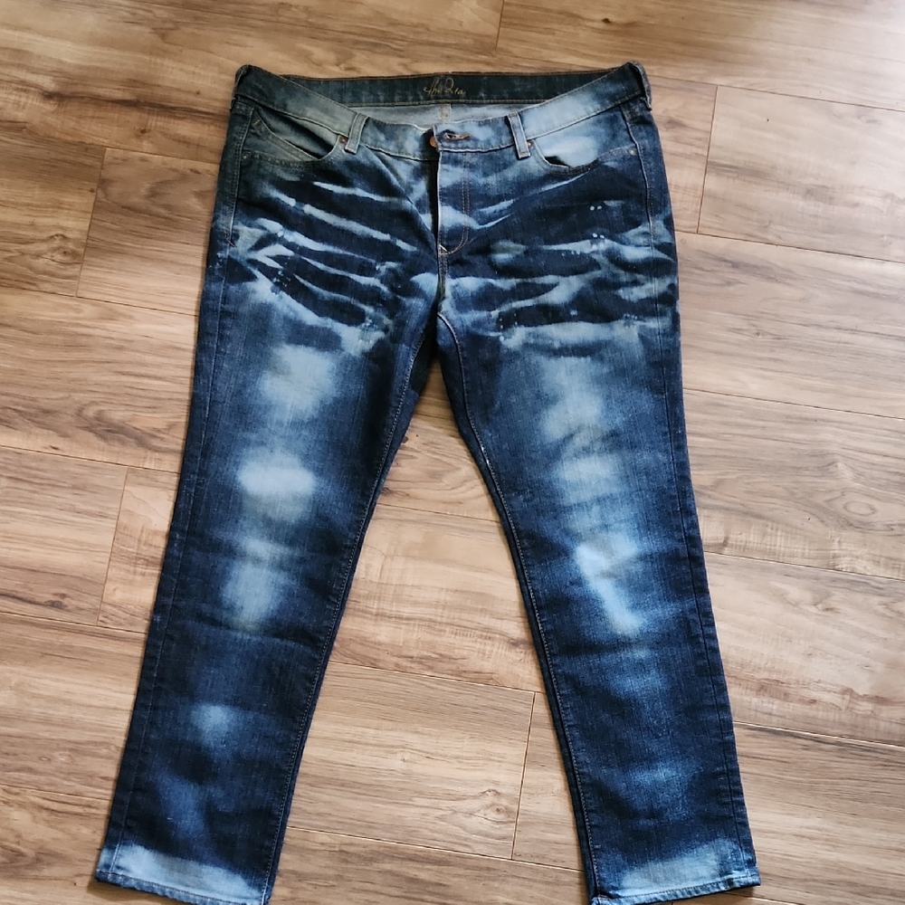 Old Navy Woman's Blue Tie-Dye Bootcut Jeans